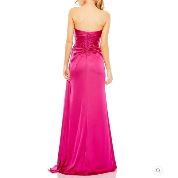 Mac Duggal Pink 2211 STRAPLESS EMBELLISHED SWEETHEART NECKLINE SATIN GOWN - Picture 4 of 15